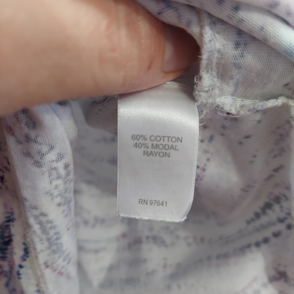 Pure Jill J Jill Asymmetric Tunic Top XL Cotton Modal Shirt Half Sleeve - Picture 8 of 12